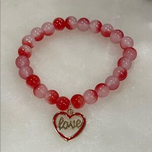 Chic Love Heart Charm Bracelet